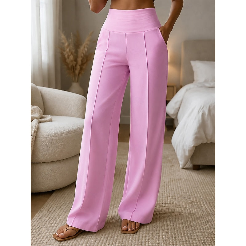 Natasha | High-Waisted Seam-Front Wide-Leg Sweatpants