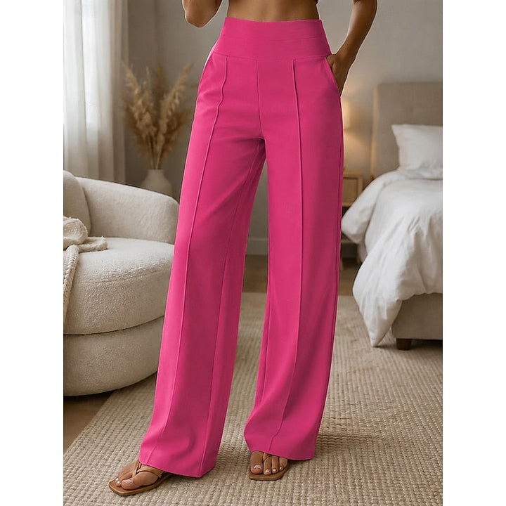 Natasha | High-Waisted Seam-Front Wide-Leg Sweatpants