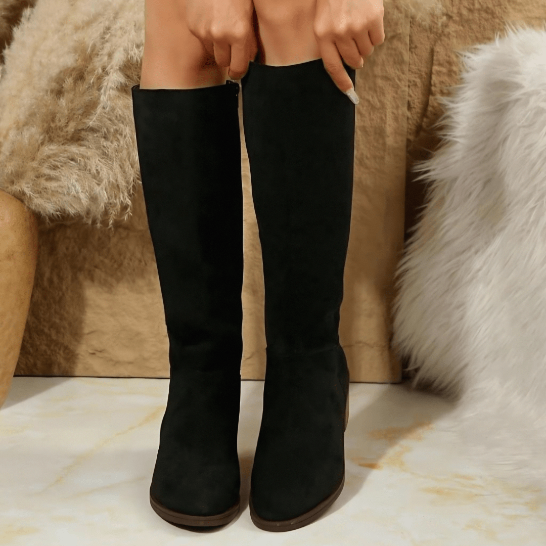 Sydney | Pointed-Toe Knee-High Wide-Calf Boots for Fall