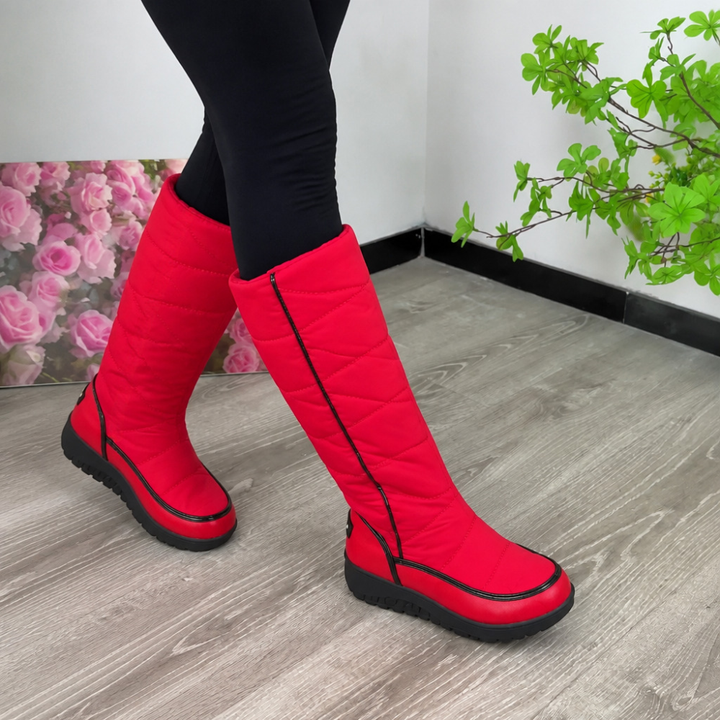 Natalie | Faux Fur-Lined Quilted Knee-High Snow Boots