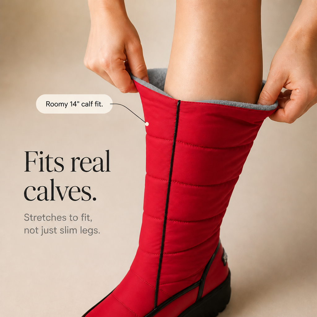 Natalie | Faux Fur-Lined Quilted Knee-High Snow Boots