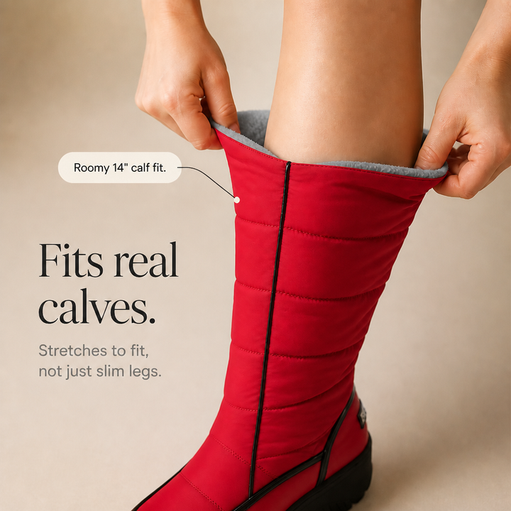 Natalie | Faux Fur-Lined Quilted Knee-High Snow Boots