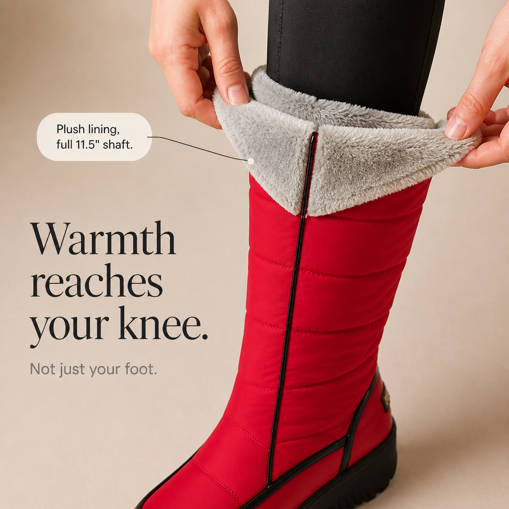 Natalie | Faux Fur-Lined Quilted Knee-High Snow Boots