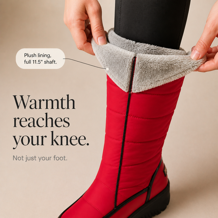 Natalie | Faux Fur-Lined Quilted Knee-High Snow Boots