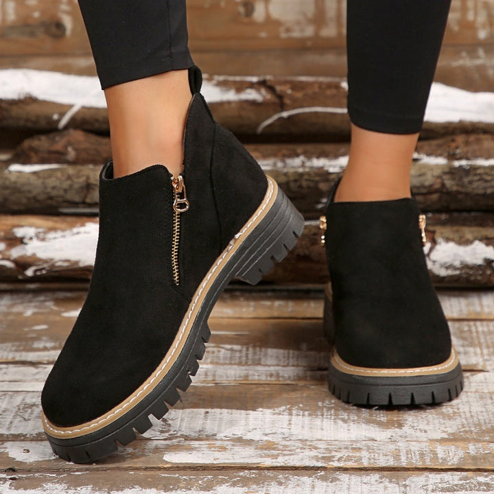 Paige | Side-Zip Lug-Sole Ankle Boots