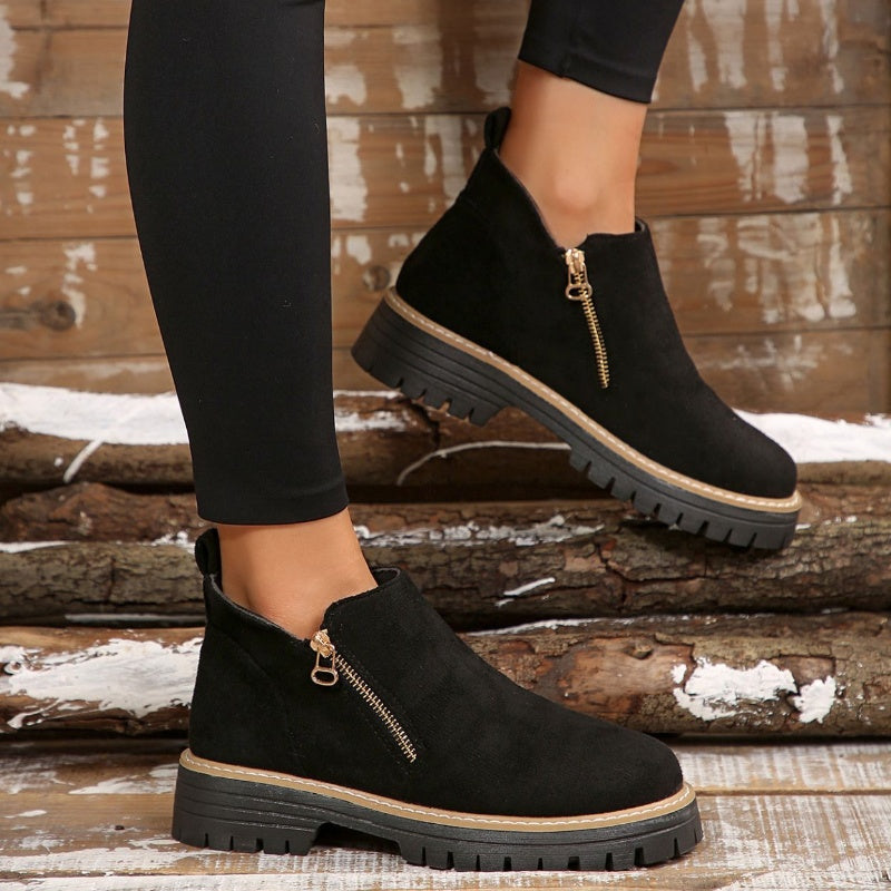 Paige | Side-Zip Lug-Sole Ankle Boots