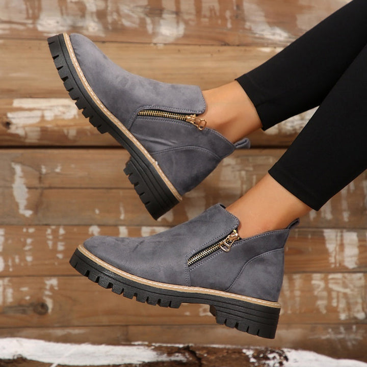 Paige | Side-Zip Lug-Sole Ankle Boots