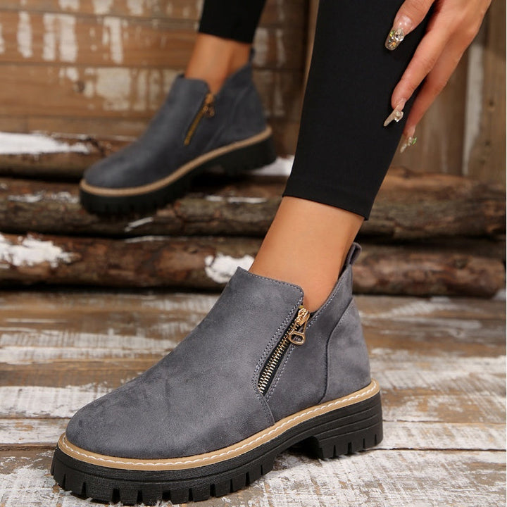 Paige | Side-Zip Lug-Sole Ankle Boots