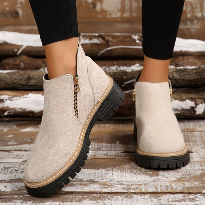 Paige | Side-Zip Lug-Sole Ankle Boots