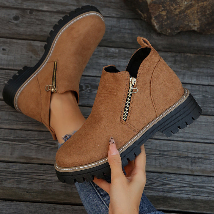 Paige | Side-Zip Lug-Sole Ankle Boots