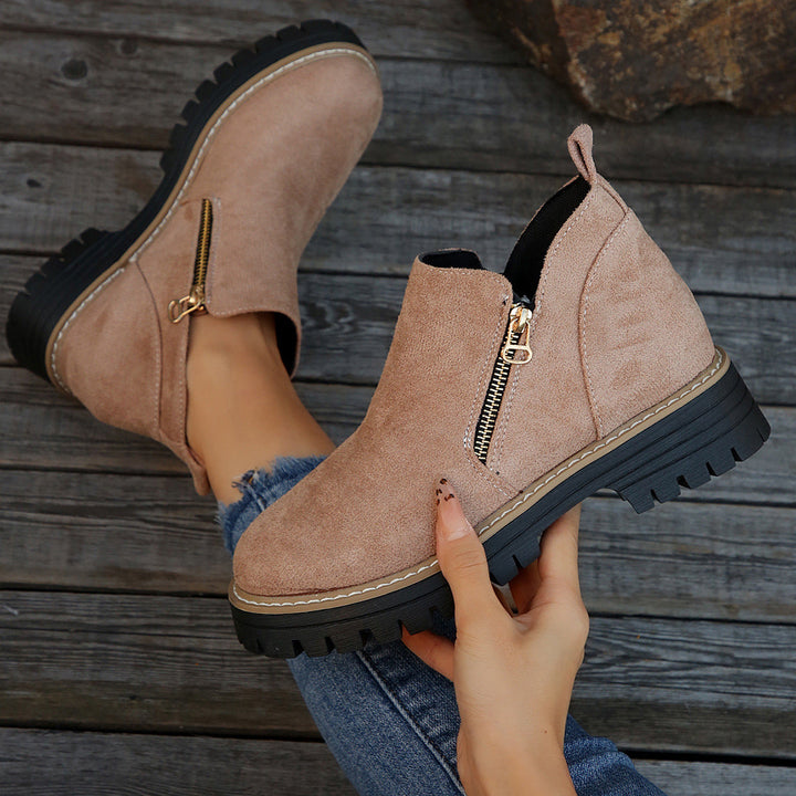 Paige | Side-Zip Lug-Sole Ankle Boots