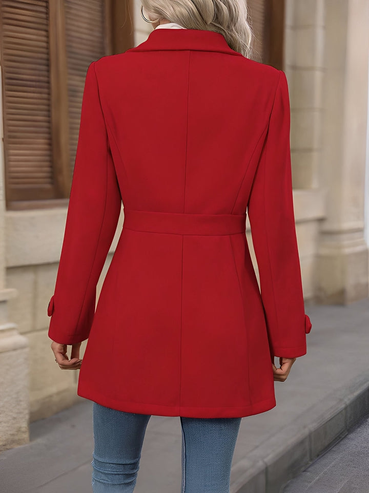 Andrea | Waist-Tab Single-Breasted Trench Coat for Fall