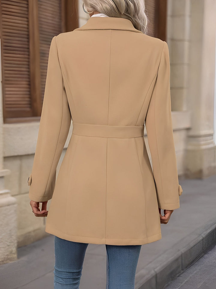 Andrea | Waist-Tab Single-Breasted Trench Coat for Fall
