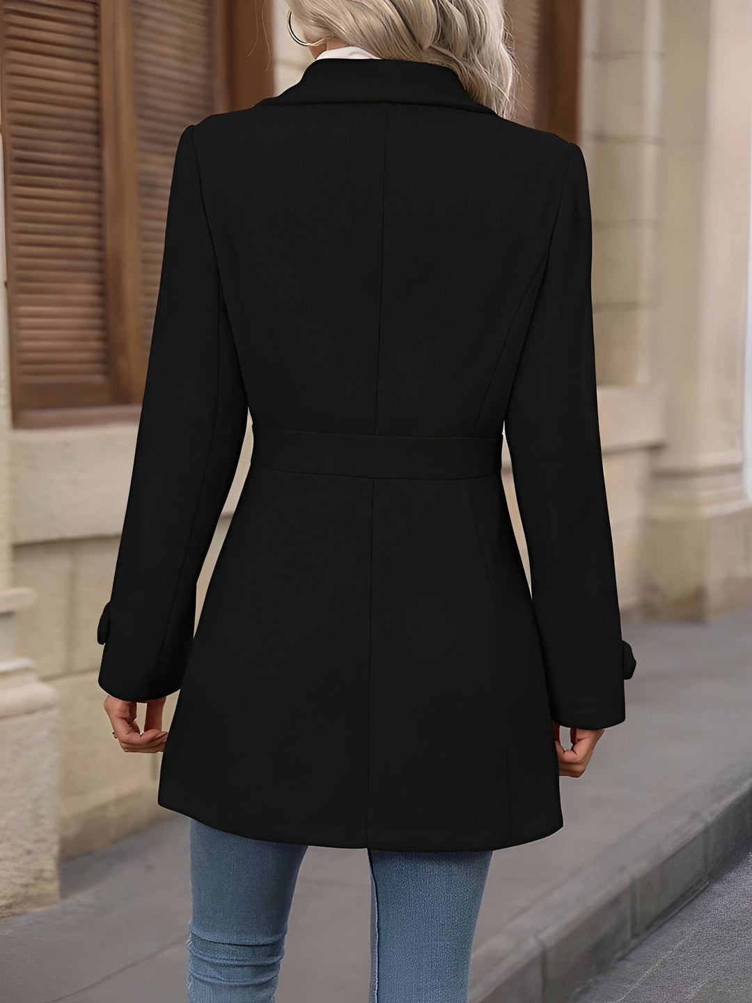 Andrea | Waist-Tab Single-Breasted Trench Coat for Fall