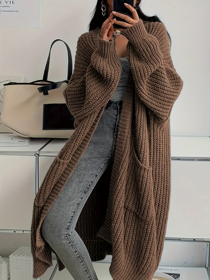 Rebecca | Oversized Open-Front Longline Cardigan
