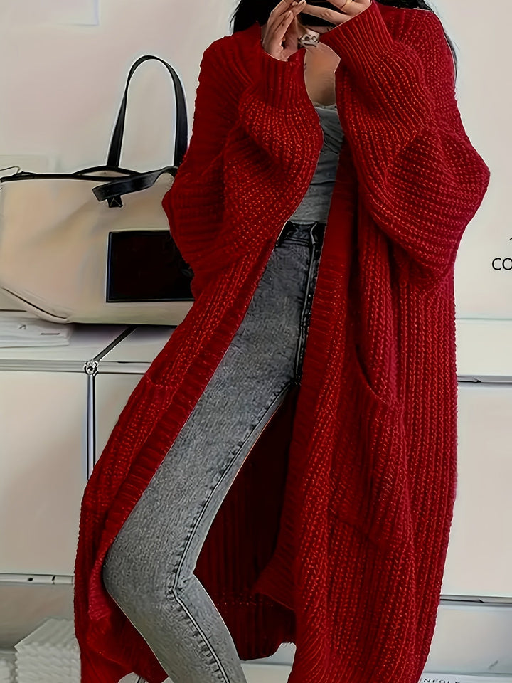 Rebecca | Oversized Open-Front Longline Cardigan