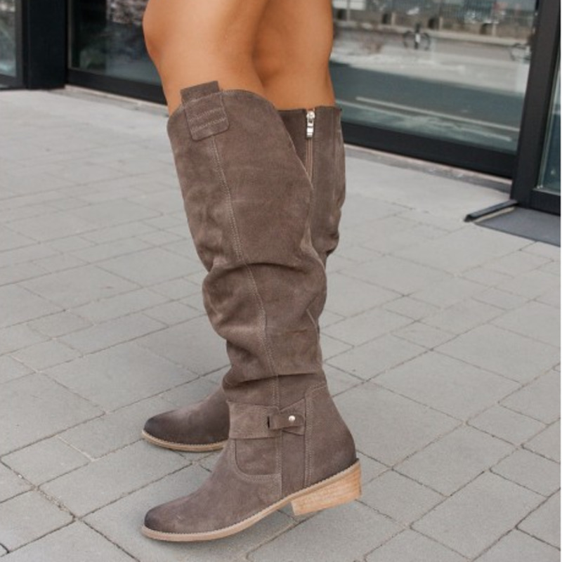 Shelby | Buckle-Strap Knee-High Slouch Boots