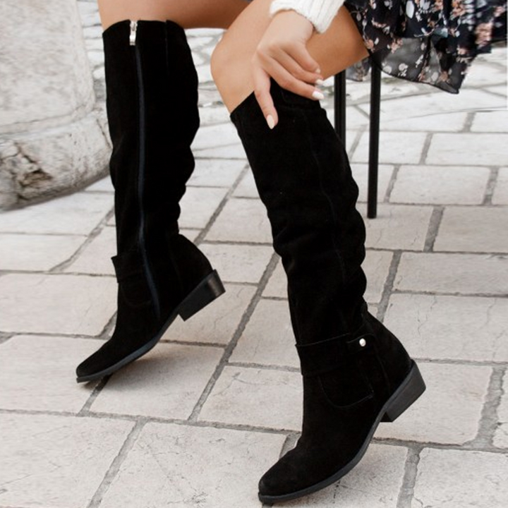Shelby | Buckle-Strap Knee-High Slouch Boots