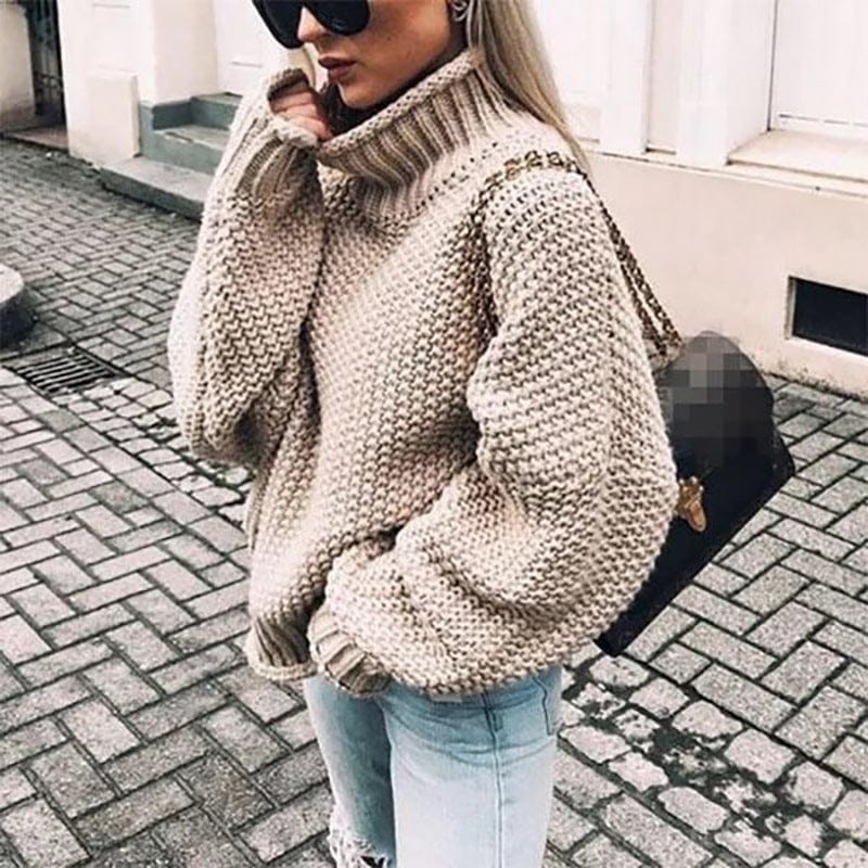 Shirley | Oversized Chunky-Knit Turtleneck Sweater for Winter