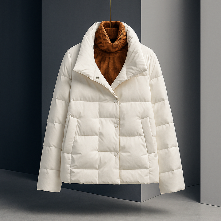 Sarah | Water-Resistant Collared Quilted Puffer Jacket