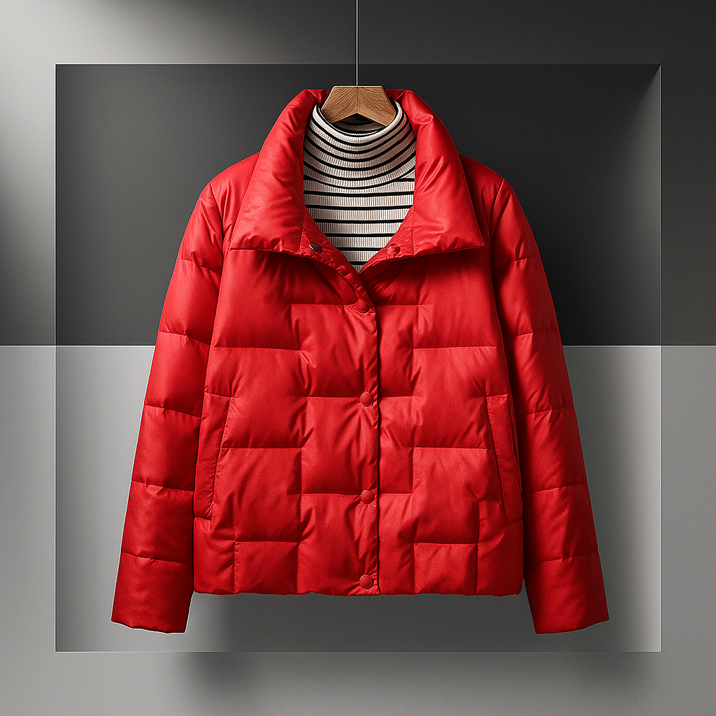 Sarah | Water-Resistant Collared Quilted Puffer Jacket