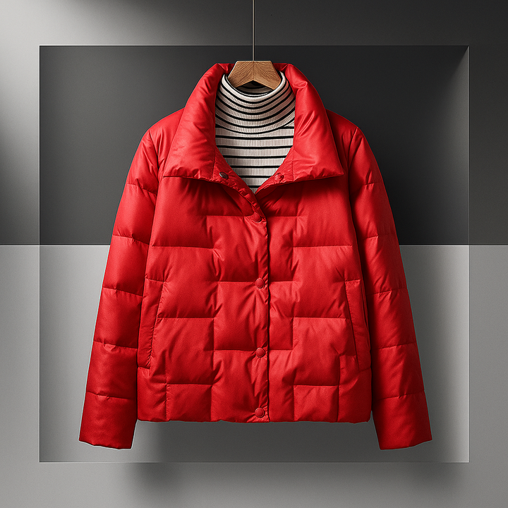 Sarah | Water-Resistant Collared Quilted Puffer Jacket