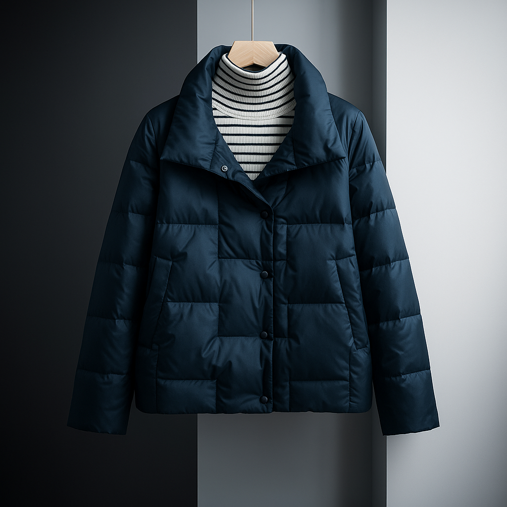 Sarah | Water-Resistant Collared Quilted Puffer Jacket