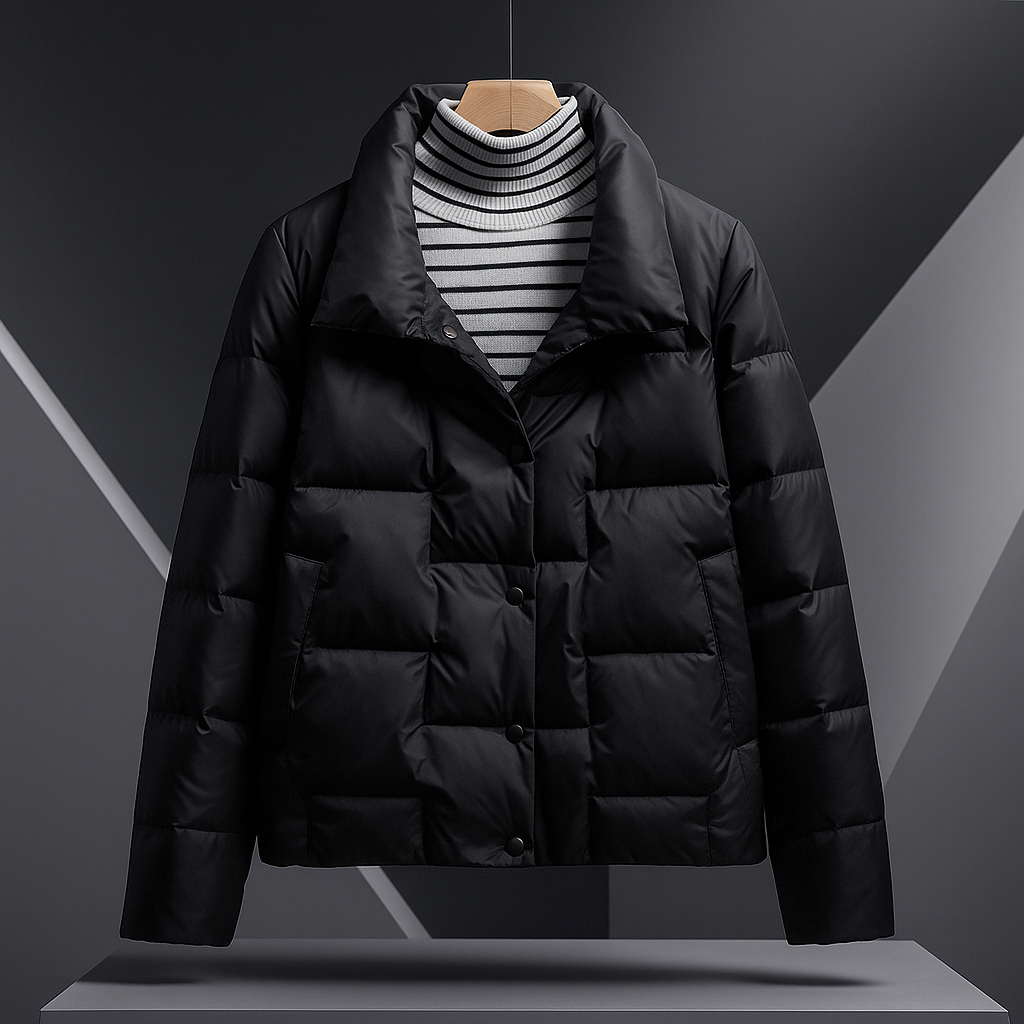 Sarah | Water-Resistant Collared Quilted Puffer Jacket