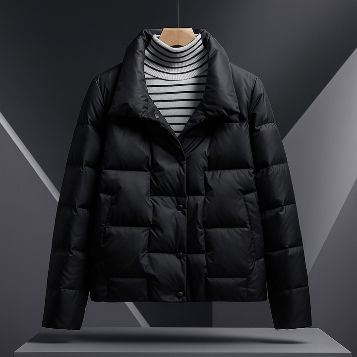 Sarah | Water-Resistant Collared Quilted Puffer Jacket