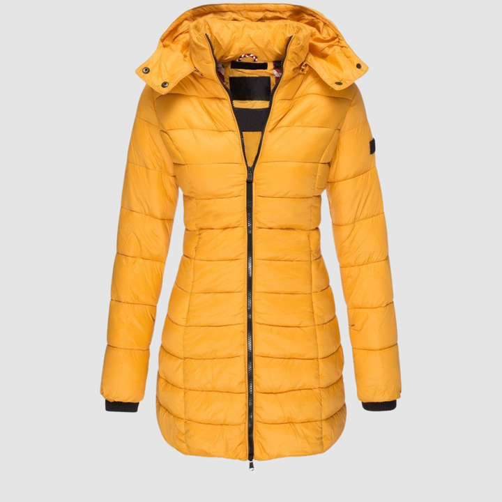 Ellie | Fitted-Waist Detachable-Hood Puffer Jacket