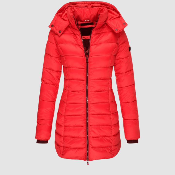 Ellie | Fitted-Waist Detachable-Hood Puffer Jacket