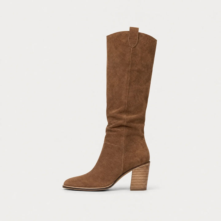 Kayla | Knee-High Suede Block-Heel Boots