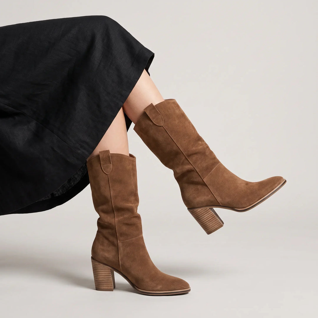 Kayla | Knee-High Suede Block-Heel Boots