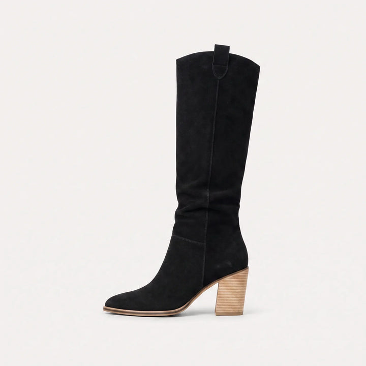 Kayla | Knee-High Suede Block-Heel Boots