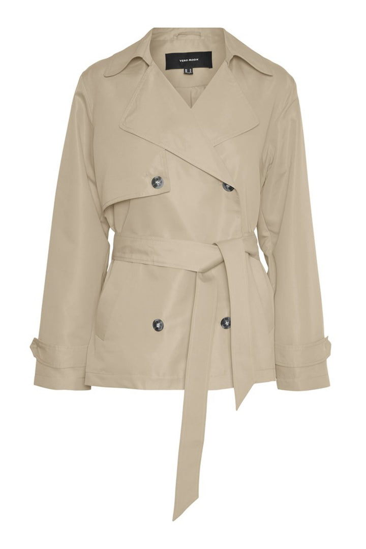 Vera | Double-Breasted Short Trench Coat for Spring