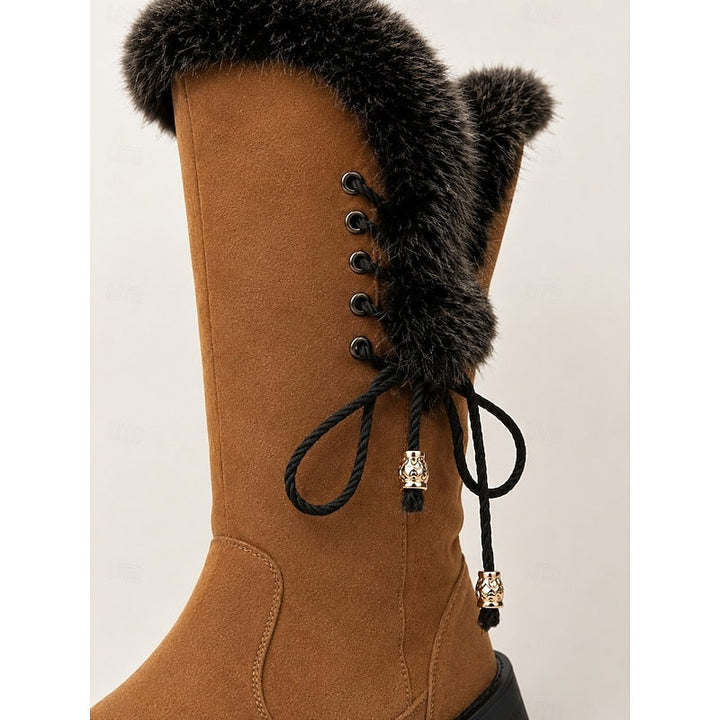 Victoria | Waterproof Fur-Trimmed Block-Heel Winter Boots