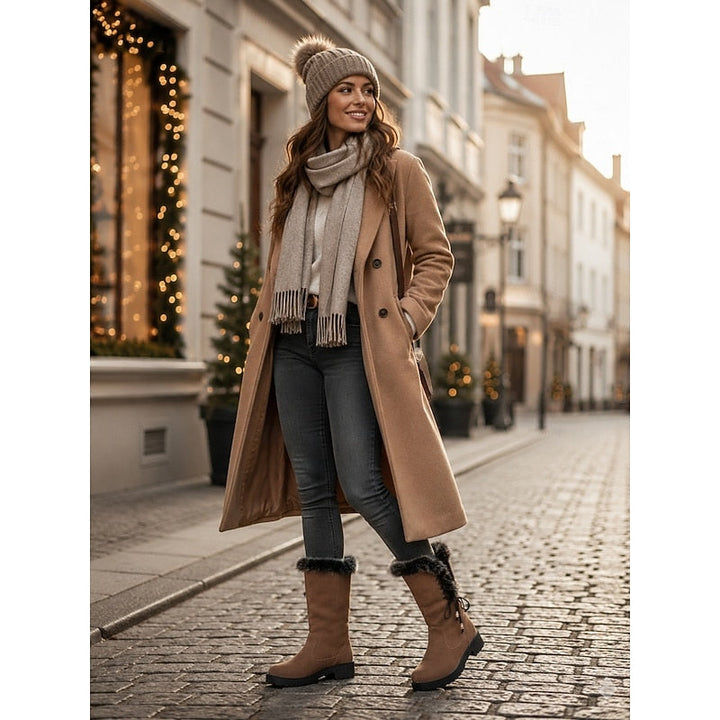Victoria | Waterproof Fur-Trimmed Block-Heel Winter Boots