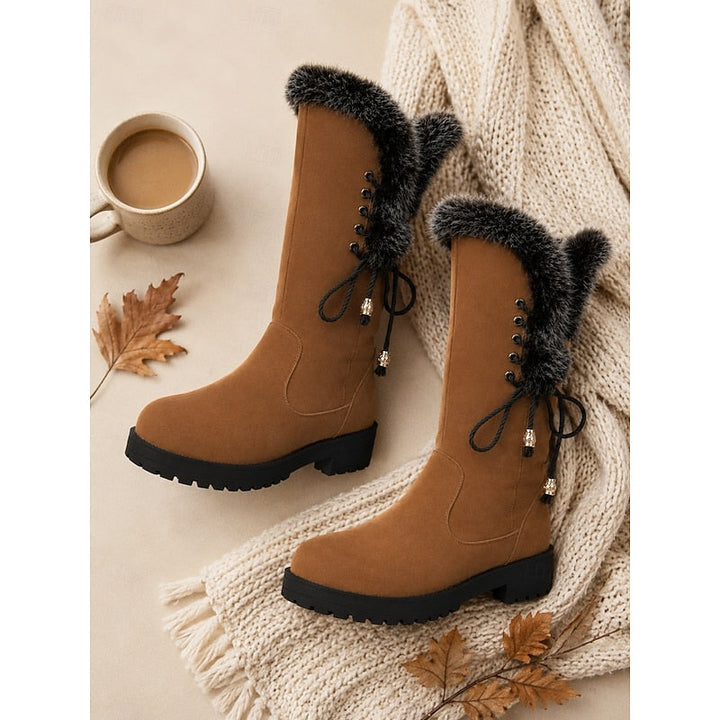 Victoria | Waterproof Fur-Trimmed Block-Heel Winter Boots