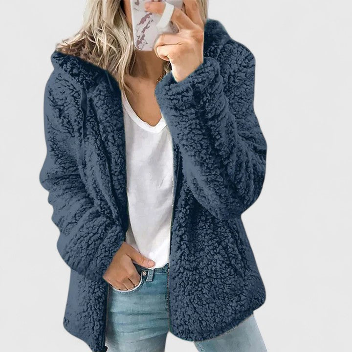 Penny | Open-Front Teddy Fleece Jacket