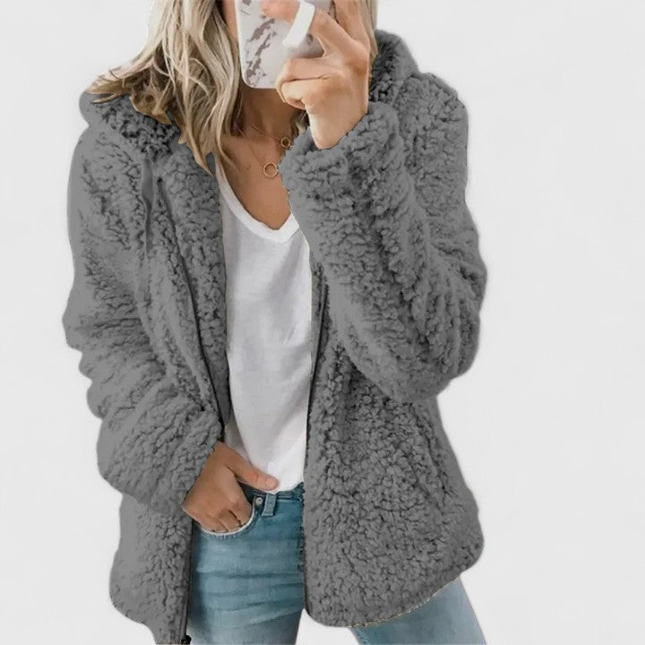 Penny | Open-Front Teddy Fleece Jacket