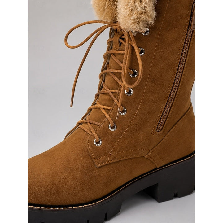 Lauren | Waterproof Faux Fur Cuff Knee-High Winter Boots