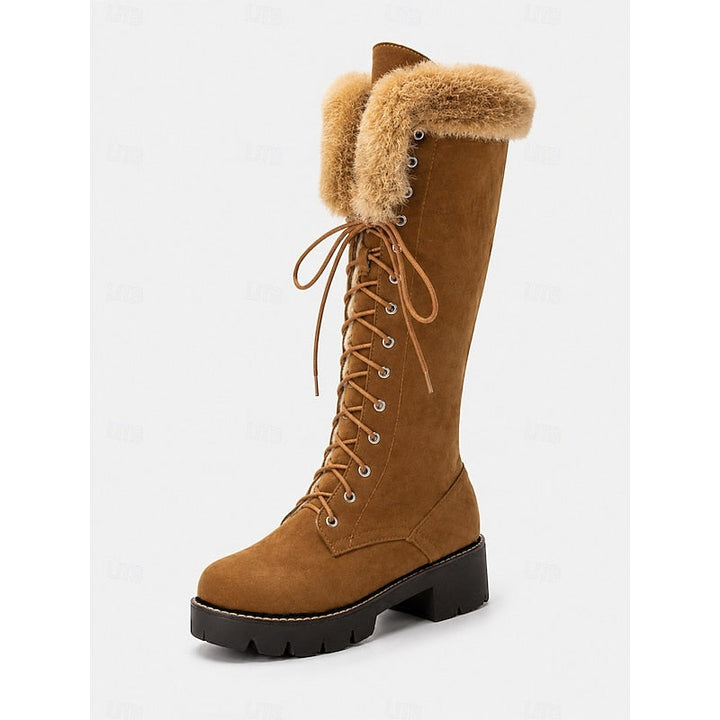 Lauren | Waterproof Faux Fur Cuff Knee-High Winter Boots