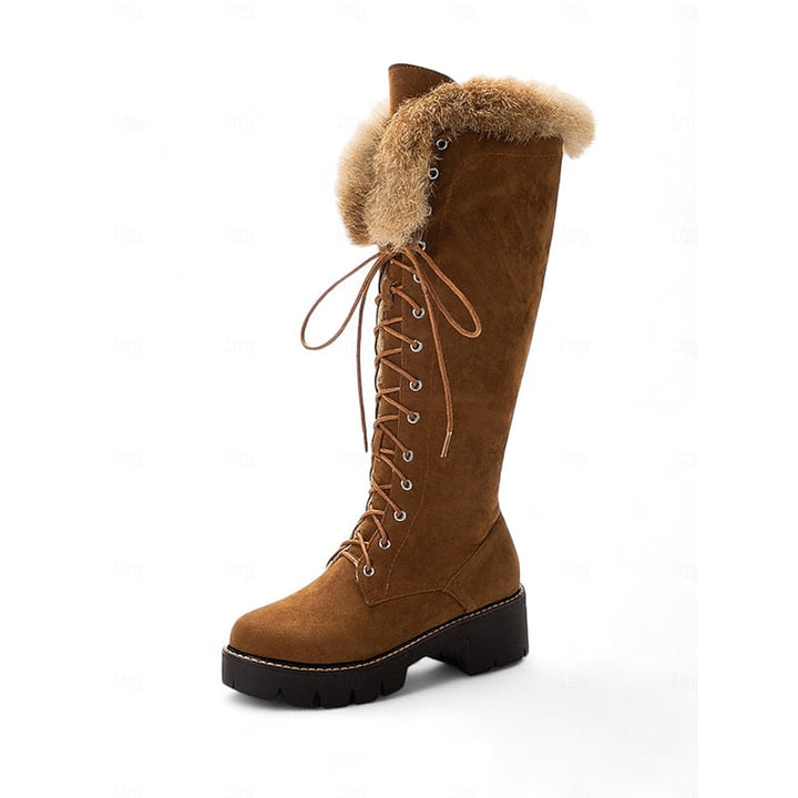 Lauren | Waterproof Faux Fur Cuff Knee-High Winter Boots