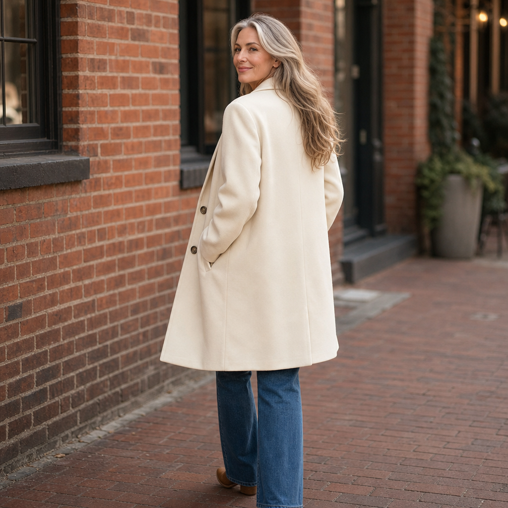 Rose | Double-Breasted Notch-Lapel Peacoat