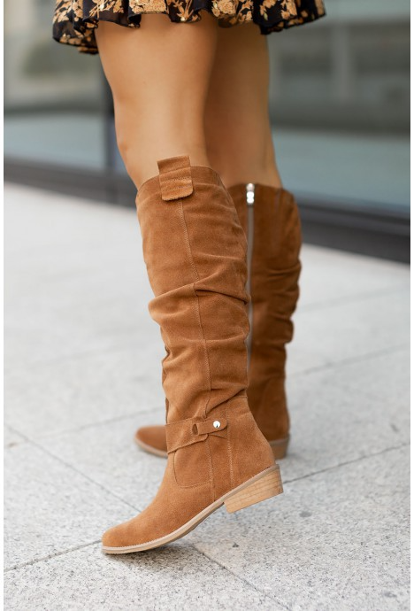 Shelby | Buckle-Strap Knee-High Slouch Boots