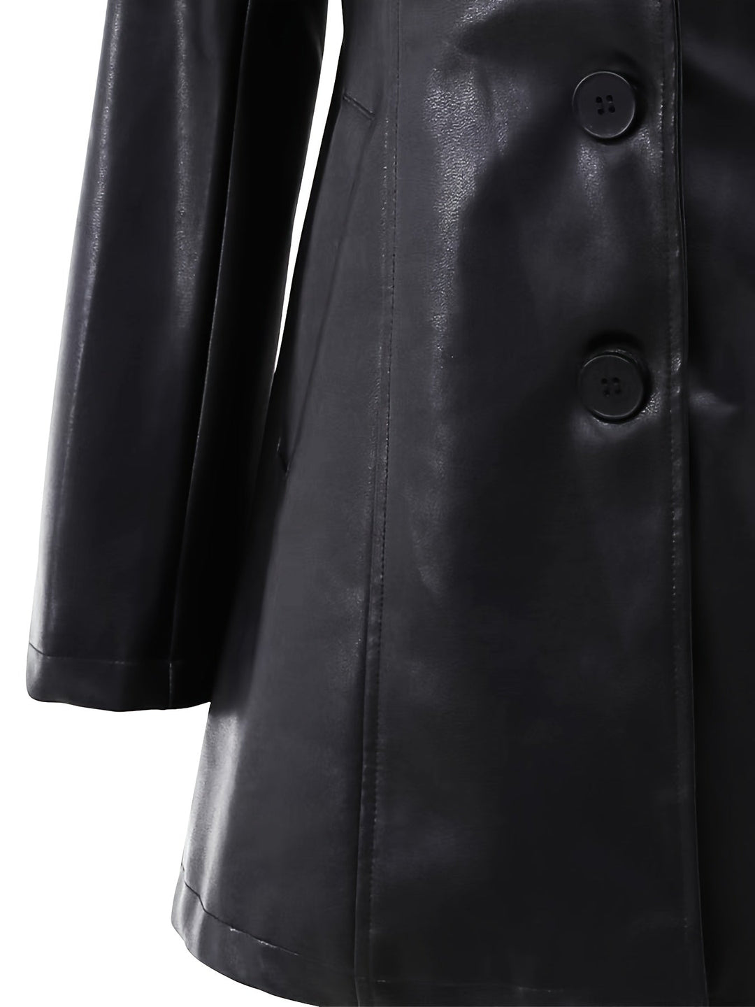 Olivia | Slim-Fit Leather Trench Coat for Fall